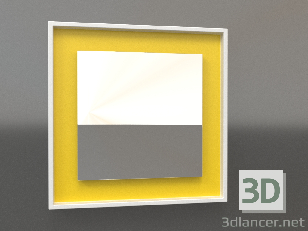 3D Modell Spiegel ZL 18 (400x400, weiß, leuchtgelb) - Vorschau