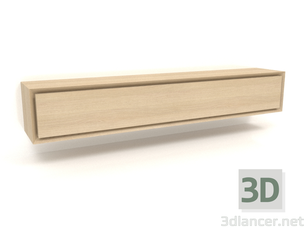 modello 3D Armadio TM 011 (1200x200x200, legno bianco) - anteprima