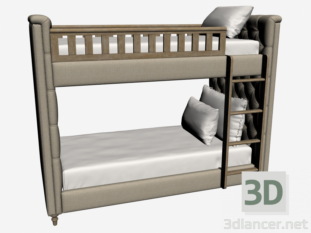 3d модель Двоярусне ліжко близнюки (002.001-F01) – превью
