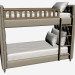 3D Modell Koje-Bett-Zwillinge (002.001-F01) - Vorschau