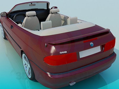3d model SAAB Cabriolet - preview 3d model SAAB Cabriolet - preview