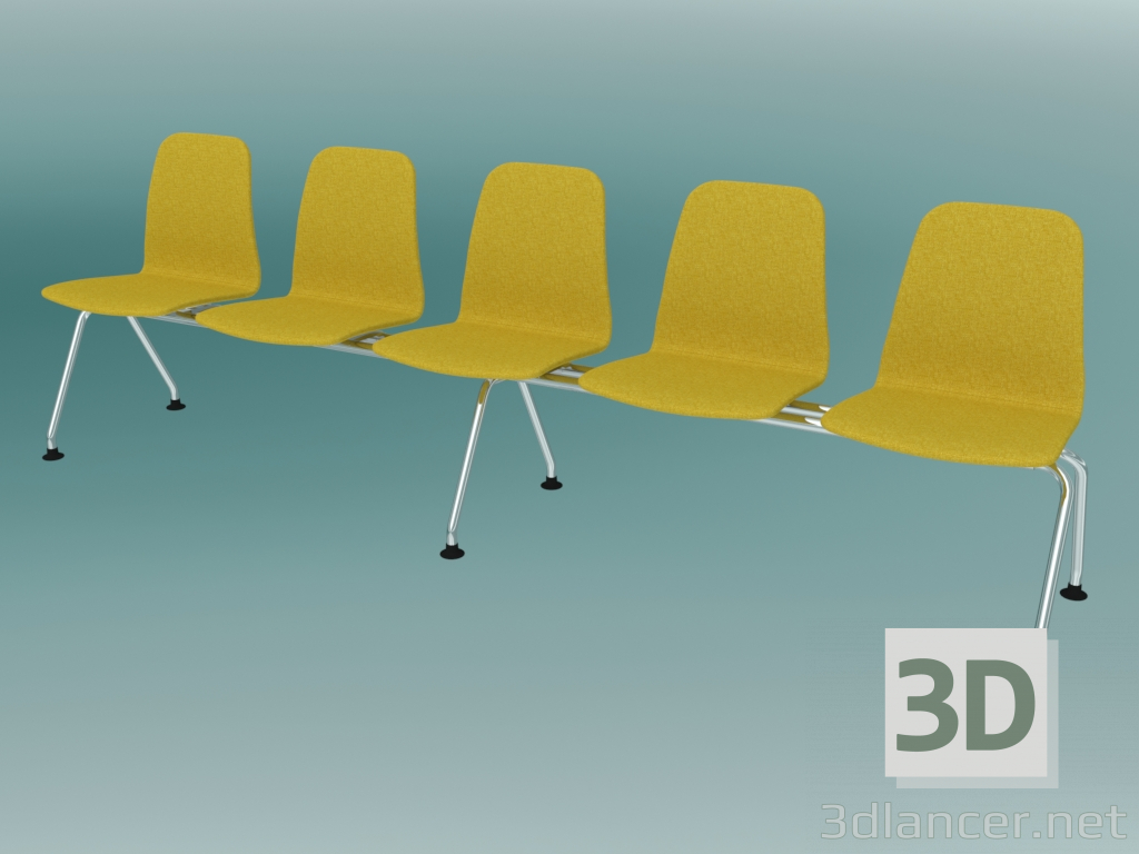 modèle 3D Banquette cinq places (K41L5) - preview