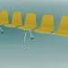 3d model Bench five-seater (K41L5) - preview