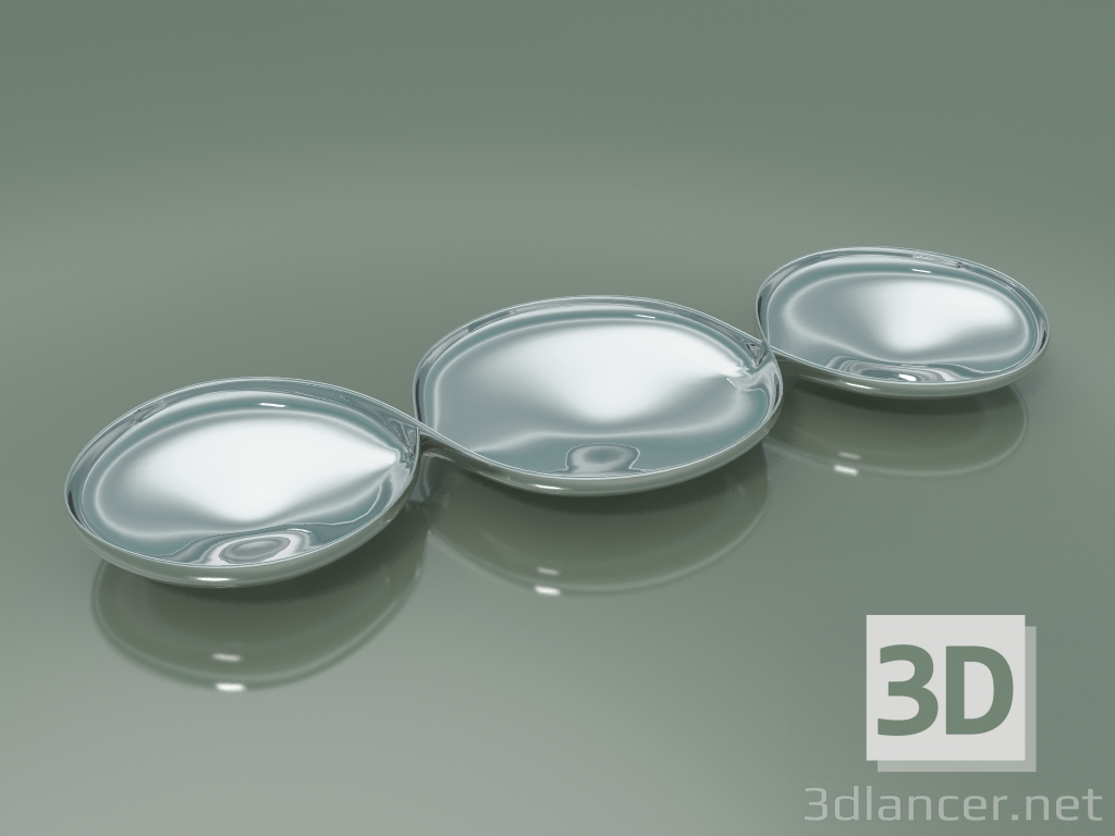 3D Modell Schüssel Salsiera (Platin) - Vorschau