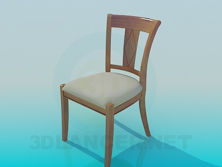 3d модель М'який стілець – превью