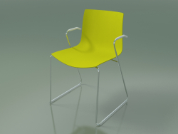 Chair 0287 (on rails with armrests, polypropylene PO00118)