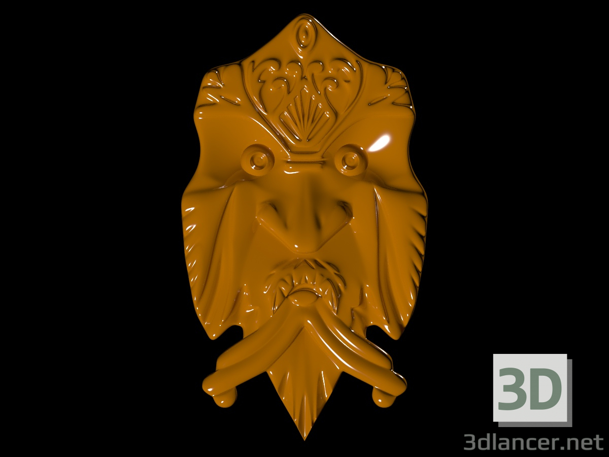 3d Barbel mask model buy - render