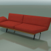 modèle 3D Module angulaire double Lounge 4412 (135 ° gauche, effet teck) - preview