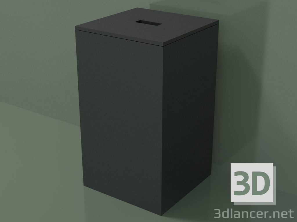 3D Modell Wäschekorb (90U08001, Deep Nocturne C38, L 30, P 30, H 51 cm) - Vorschau