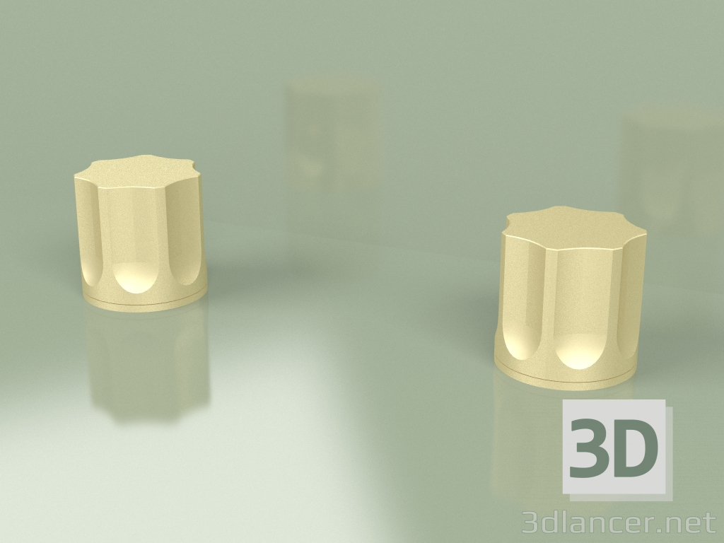 3D Modell Satz mit 2 Mischabsperrventilen vor Ort Ø 43 mm (17 52 V, OC) - Vorschau