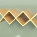 3D modeli Woo Shelf Salon Uzun Raf (Sarı Hardal) - önizleme