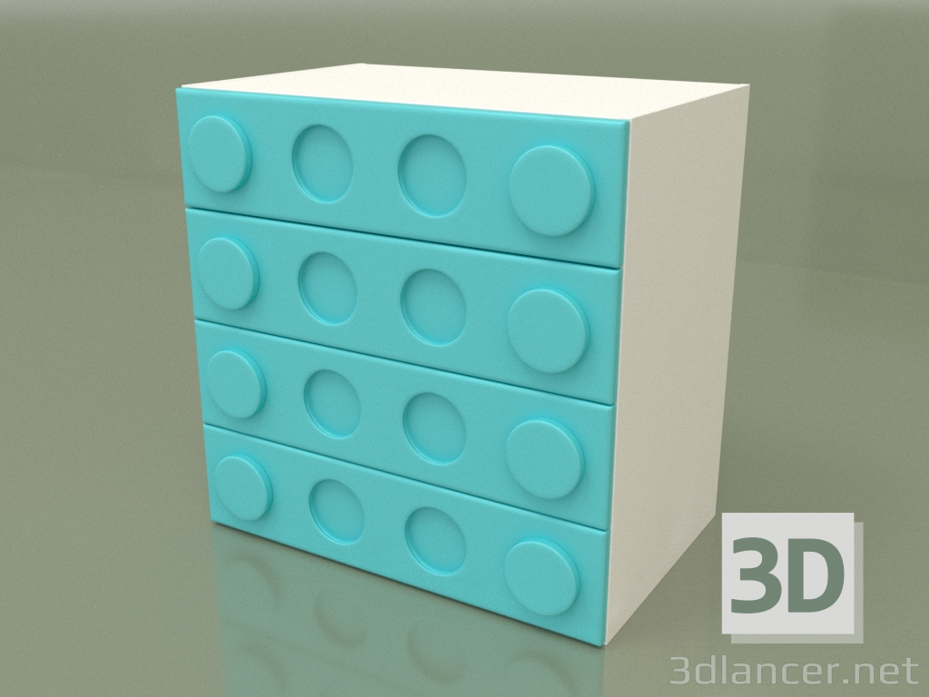 3d model Chest of drawers (Aqua) - preview