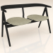 3d model Upholstered bench Ava (dark) - preview