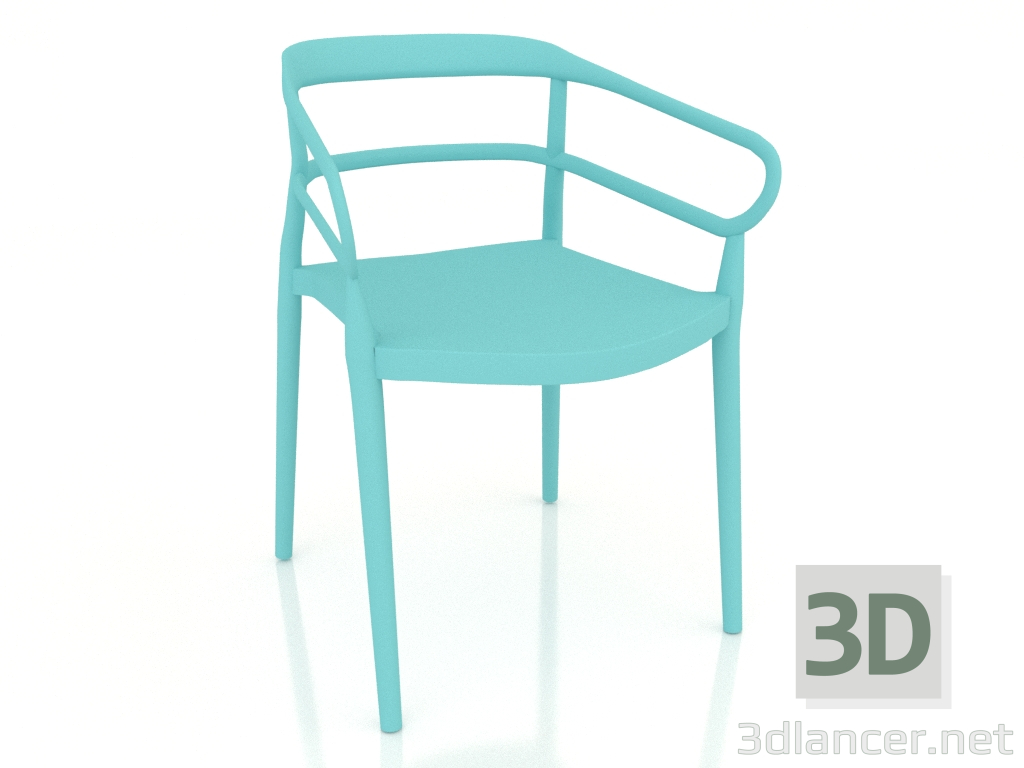 3d model Chair BIKINI (281-APP blue wave) - preview