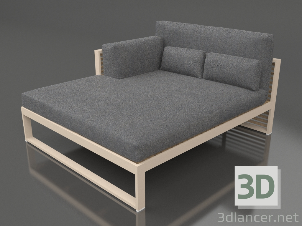 3D modeli XL modüler kanepe, sol bölüm 2, yüksek arkalık (Kum) - önizleme