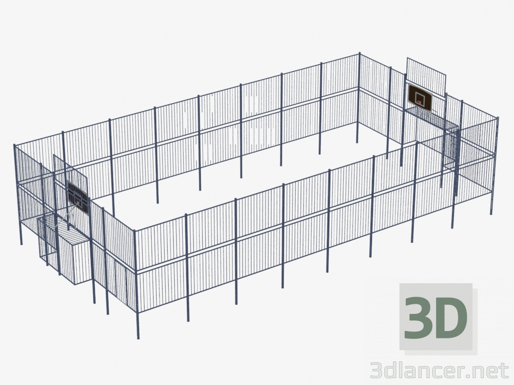 3d model Sports field fencing (21.7 × 10.4) (7939) - preview