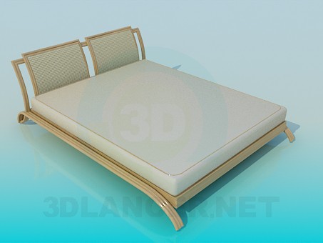 3D Modell Bett - Vorschau