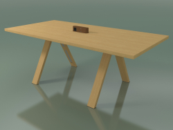 Tavolo con piano da ufficio 5033 (H 74-200 x 98 cm, rovere naturale, composizione 1)