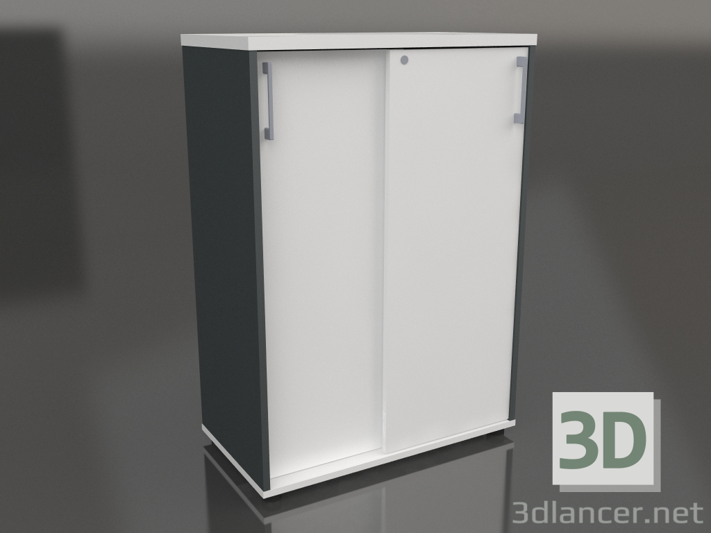 3 डी मॉडल स्लाइडिंग दरवाजों वाली अलमारी मानक A3P04 (800x432x1129) - पूर्वावलोकन