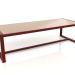 3d model Dining table with glass top 268 (Wine red) - preview