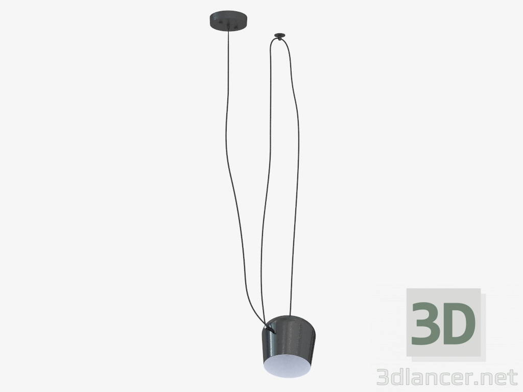 modello 3D lampada a sospensione (S111013 1A nero) - anteprima
