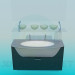 3d model Washbasin with mirror and pedestal - preview
