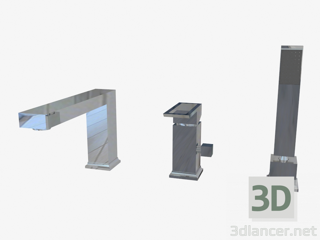 3D modeli Üç delikli banyo bataryası Storczyk (BCT 013M) - önizleme