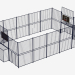 3D modeli Spor alanı çitleri (14 × 8) (7939) - önizleme
