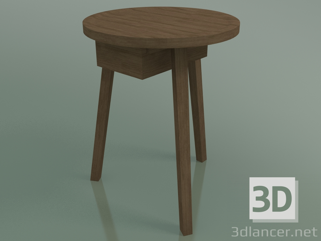 3D Modell Beistelltisch mit Schublade (45, Natural) - Vorschau