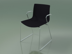 Chair 0287 (on rails with armrests, polypropylene PO00109)