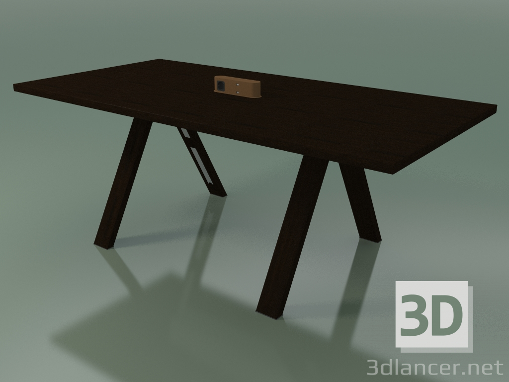 3d model Table with office worktop 5033 (H 74 - 200 x 98 cm, wenge, composition 1) - preview