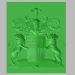 3d Knight's coat of arms model buy - render