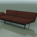 modèle 3D Module angulaire double Lounge 4412 (135 ° gauche, noir) - preview