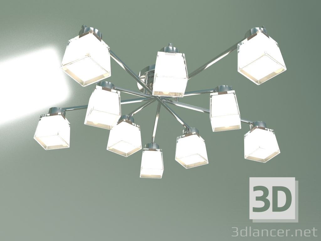 modello 3D Lampadario a soffitto Delfi 30162-10 (cromo) - anteprima