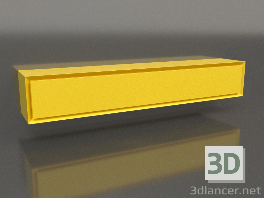 3d model Mueble TM 011 (1200x200x200, amarillo luminoso) - vista previa