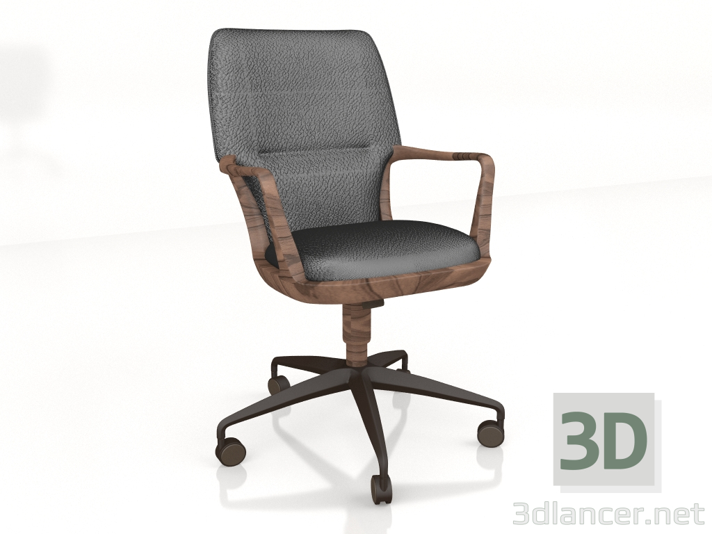 modèle 3D Chaise de bureau Vossia basse - preview