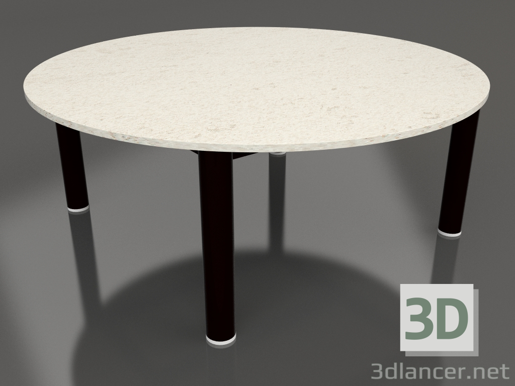 modello 3D Tavolino P 90 (Nero, DEKTON Danae) - anteprima