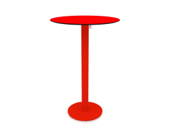 Table de bar sur pied colonne Ø70 (Rouge)