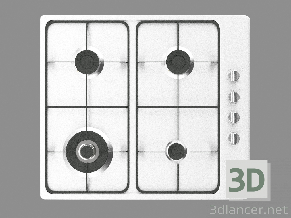 modèle 3D Table de cuisson à gaz intégré (table de cuisson) PBH615B80A - preview
