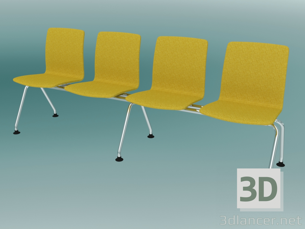 3d model Four-seater bench (K42L4) - preview