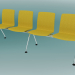3d model Four-seater bench (K42L4) - preview