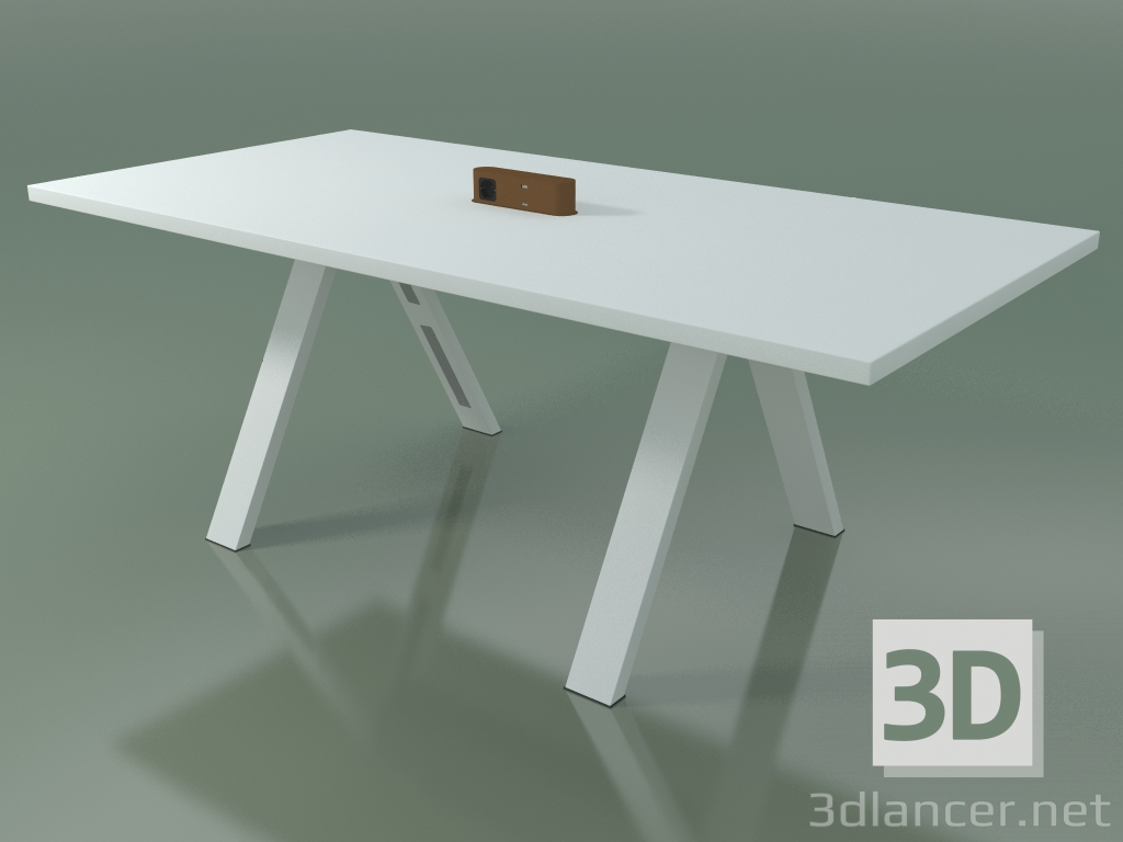 modello 3D Tavolo con piano da ufficio 5033 (H 74-200 x 98 cm, F01, composizione 1) - anteprima