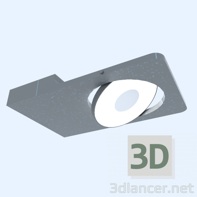 3D Modell LED Wandleuchte - Vorschau