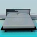 3 डी मॉडल अतिसूक्ष्मवाद की शैली में bedsides के साथ बिस्तर - पूर्वावलोकन