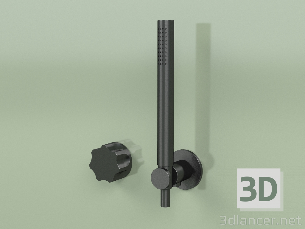 3D modeli El duşu ile hidro-basınçlı banyo ve duş bataryası (17 58, ON) - önizleme