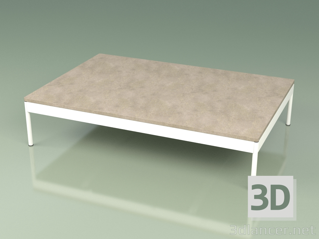 modello 3D Tavolino 355 (Metallo Latte, Pietra Farsena) - anteprima