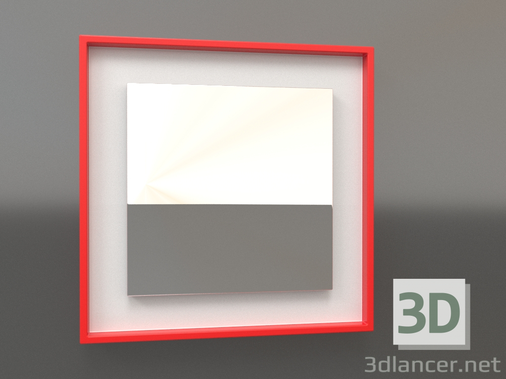 3D modeli Ayna ZL 18 (400x400, parlak turuncu, beyaz) - önizleme
