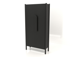 Garderobe mit kurzen Griffen B 01 (800x300x1600, Holz schwarz)