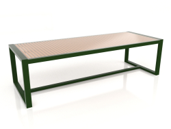 Dining table with glass top 268 (Bottle green)