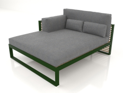 XL modular sofa, section 2 left, high back (Bottle green)
